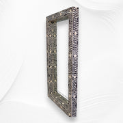 Black Bone Inlay Floral Floor Mirror 1