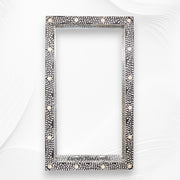 Black Bone Inlay Floral Floor Mirror 4