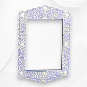 Bone Inlay Floral Scalloped Mirror Purple 3
