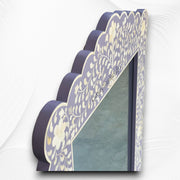 Bone Inlay Floral Scalloped Mirror Purple 2