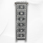 Bone Inlay Zahra 6 Drawer Tallboy Chest Black 5