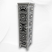 6 drawer bone inlay chest