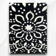 Bone Inlay Zahra 6 Drawer Tallboy Chest Black 4