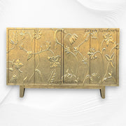 Brass Embossed Flower Carved Buffet 8