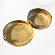 Brass and Bone Inlay Antique Chapati Box