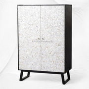 Caroline Mother of Pearl Inlay Bar Cabinet Black 5