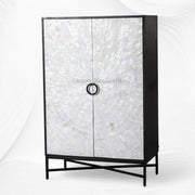 Celesta Mother of Pearl Inlay Bar Cabinet Black 4