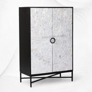 Celesta Mother of Pearl Inlay Bar Cabinet Black 6
