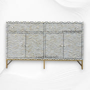 Chevron Bone Inlay Buffet Black 7
