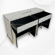 Chevron Bone Inlay Buffet Black 3