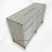 Chevron Bone Inlay Buffet Black 2