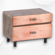 Copper Two Drawer Bedside 2
