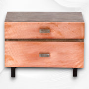 Copper Two Drawer Bedside 4