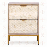 Cora Bone Inlay 2 Drawer Bedside 4