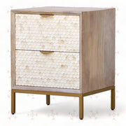 Cora Bone Inlay 2 Drawer Bedside 3