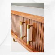 Deluxe Tamboured Media Cabinet Brown 6