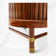 Deluxe Tamboured Media Cabinet Brown 7