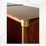 Deluxe Tamboured Bookshelf Cabinet Brown 5