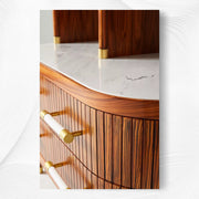 Deluxe Tamboured Bookshelf Cabinet Brown 6