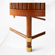 Deluxe Tamboured Bookshelf Cabinet Brown 8