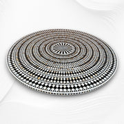 Diamond MOP Inlay Round Dining Table Black 2