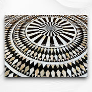 Diamond MOP Inlay Round Dining Table Black 3