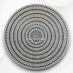 Diamond MOP Inlay Round Dining Table Top Black 5