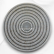 Diamond MOP Inlay Round Dining Table Top Black 5