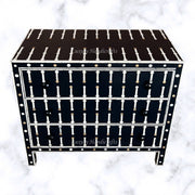 Dot Bone Inlay 3 Drawer Chest Black 2