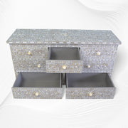 Dove Grey Mother Of Pearl Inlay Chest Of 7 Drawers Large 2