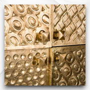 Elio Brass Embossed 4 Door Cupboard 3