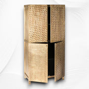 Elio Brass Embossed 4 Door Cupboard 2