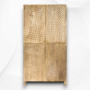 Elio Brass Embossed 4 Door Cupboard 1