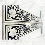 Embossed Bone Inlay Floral Mirror Square 4