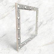 Embossed Bone Inlay Floral Mirror Square 2