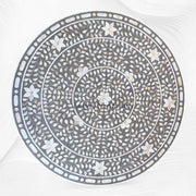 Emi Floral Mother of Pearl Inlay Dining Table Grey 2