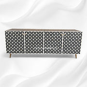 Faith Bone Inlay Star Media Cabinet Black 6