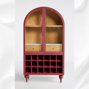 Fern Single Drawer Bar Cabinet Red 2