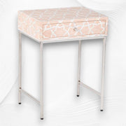 Fez Mother of Pearl Inlay Bedside Nude Pink