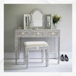 Floral Mother of Pearl Inlay Vanity Combo Grey