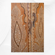 Flower Vintage Anglo Indian Bone Inlay Wardrobe Natural