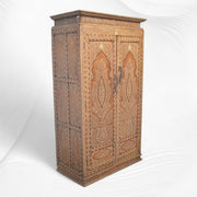 Flower Vintage Anglo Indian Bone Inlay Wardrobe Natural