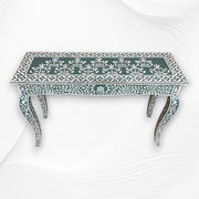 French Bone Inlay Console Green 3