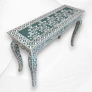 French Bone Inlay Console Green 2