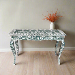French Bone Inlay Console Green 1