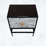 Full Bone 2 Drawer Bedside Black Ready to Ship 2
