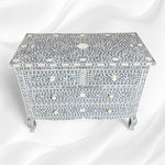 Grace Bone Inlay 4 Drawer Dresser Black Grey 3