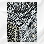 Grace Bone Inlay 4 Drawer Dresser Black 3