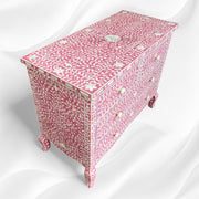 Grace Bone Inlay 4 Drawer Dresser Pink 1