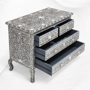 Grace Mother of Pearl Inlay 4 Drawer Dresser Black 2